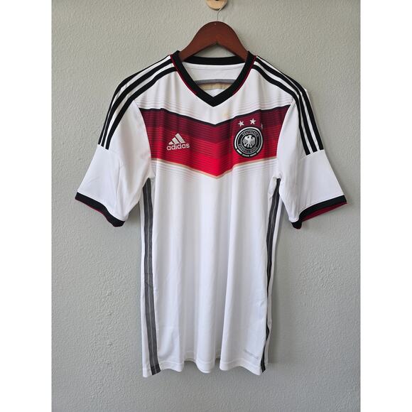 Germany 2014 Adidas Home Jersey ClimaCool M World Cup Champion Shirt Soccercore - Picture 1 of 9